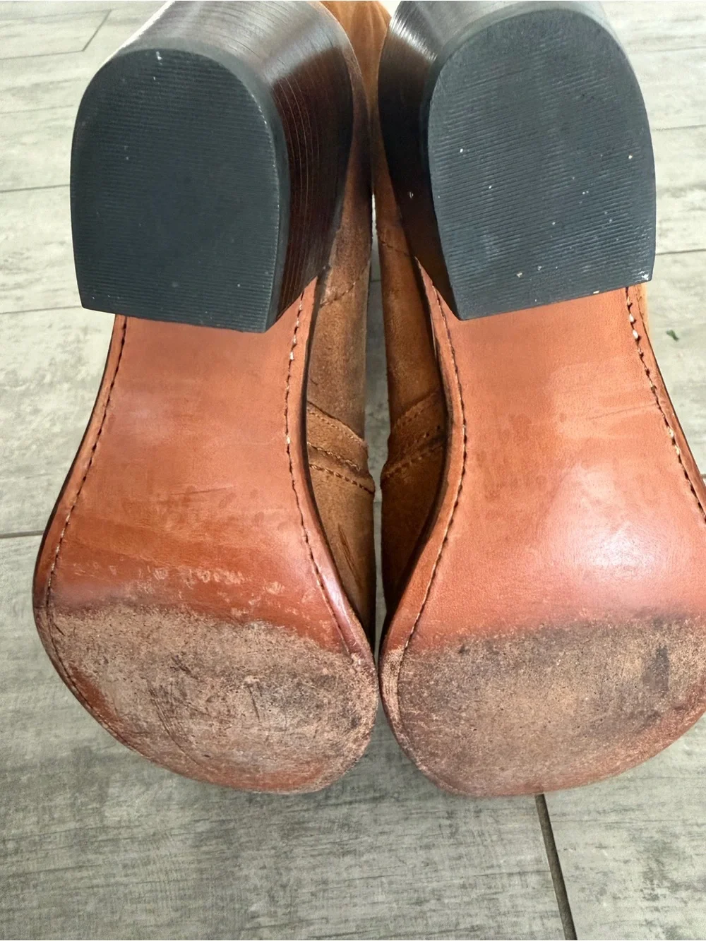 Frye Vintage Jane Camel/Brown Suede Womens 8.5 Riding Boots
